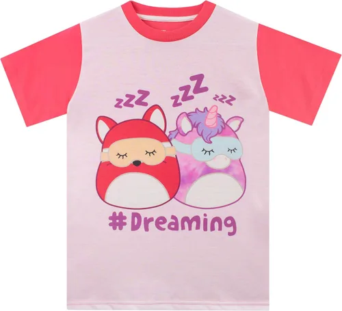 Miniatura 2 de Squishmallows Conjunto de pijama corto para niñas, color rosa, 7, Rosado