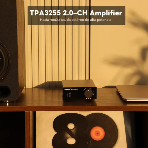 Miniatura 2 de AIYIMA A07 TPA3255 Amplificador de potencia 300Wx2 HiFi Clase D Amplificador de Audio Mini Amplificador Estéreo de 2 Canales para Altavoz Pasivo