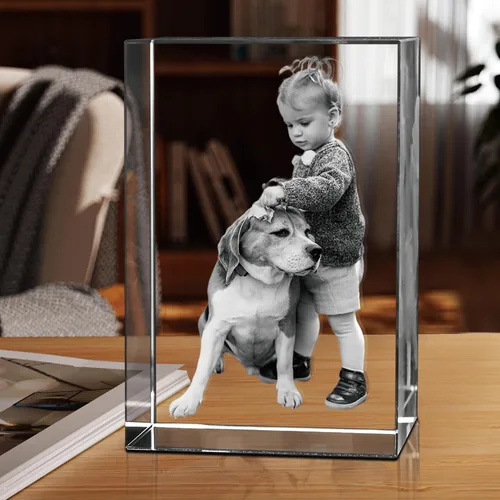 Miniatura 2 de Foto en cristal 3D de HAN'S LASER, regalo personalizado con tu propia foto, regalo único para el día del padre, regalo de matrimonio, regalo