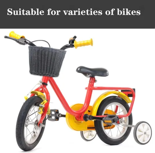 Miniatura 9 de Cesta para bicicleta, cesta de almacenamiento frontal para manillar con correas de cuero ajustables, accesorios de bicicleta, tejida a mano