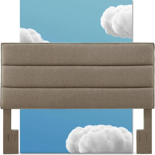 Miniatura 19 de Serta Palisades - Cabecero acolchado tapizado, marco de altura ajustable, diseño moderno copetudo, tela suave con textura de lino, tamaño Queen, Azul