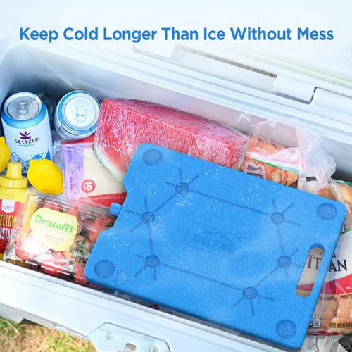 Miniatura 4 de OUTXE Bolsas de hielo para enfriadores – Grandes, 10 x 13 pulgadas, ahorro de espacio, reutilizables, de larga duración, paquetes de congelador frío