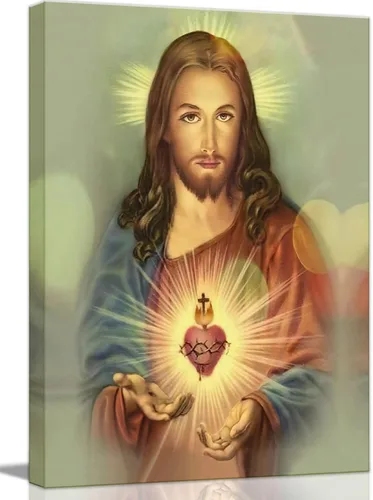 Miniatura 11 de Cuadro enmarcado de cruz de Jesús en lona para pared, arte impreso en blanco y negro, pintura cristiana, póster inspiradora, Jesús católico