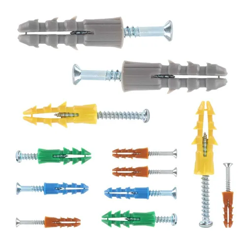 Miniatura 3 de Kit surtido de 370 anclajes y tornillos para paneles de yeso, 5 tamaños de anclajes de pared y tornillos de cabeza plana, juego para colgar cuadros