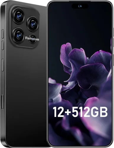 Teléfono inteligente desbloqueado de 16pm: pantalla HD+ de 6.99", batería de larga duración de 7000mAh, almacenamiento masivo de 12GB+512GB, cámara