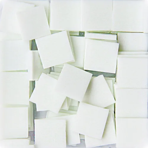 Paquete de 130 piezas de azulejos de mosaico para manualidades, platos, marcos de fotos, macetas, joyas hechas a mano, azulejos decorativos Blanco