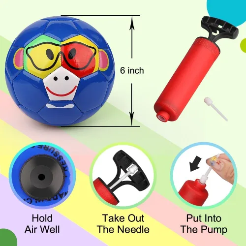 Miniatura 2 de Mini pelotas de fútbol para niños pequeños de 6 a 12 meses, 6 pulgadas, pelotas deportivas para interiores y exteriores, letras educativas, regalo