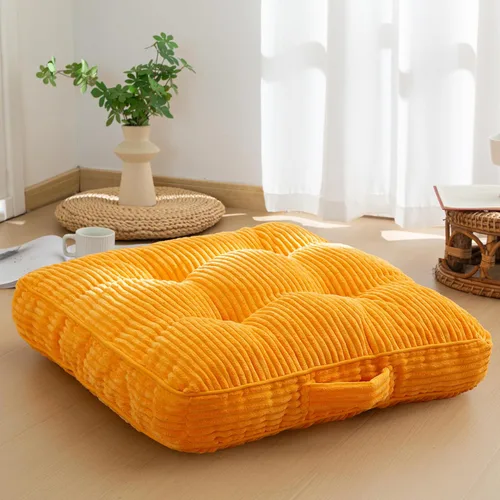 Miniatura 64 de HIGOGOGO Cojín de suelo para adultos, cojín de meditación, grande y redondo, funda de pana copetuda, para sala de estar o yoga, 22 x 22 pulgadas