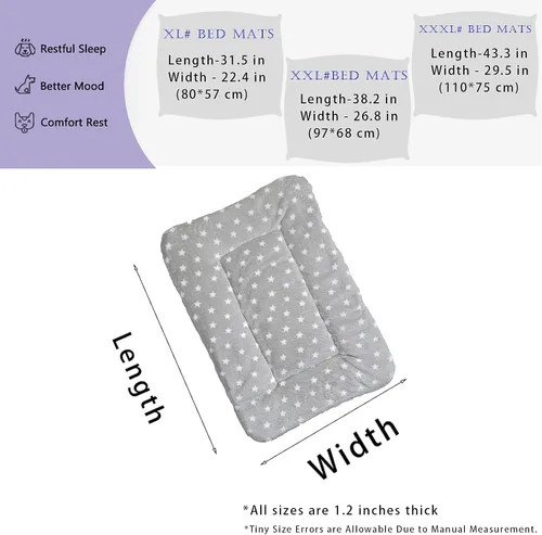 Miniatura 9 de 2 alfombrillas de cama para mascotas. Cama ultra suave para mascotas (perro/gato) con bonitos estampados. Almohadilla reversible de lana de cordero