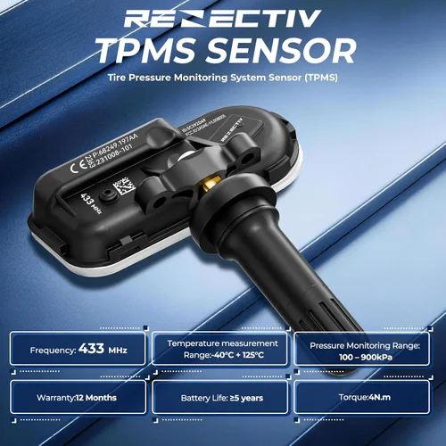 Miniatura 3 de RENECTIV Paquete de 4 sensores TPMS, sensores de monitor de presión de neumáticos de 433 Mhz compatibles con RAM 2014-2022 1500 2500 3500 4500 5500