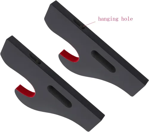 Miniatura 3 de Soporte de espada Katana de montaje en pared, 1 par de terciopelo acolchado ajustable gancho soporte de exhibición Samurai Sword Hanger sable de luz