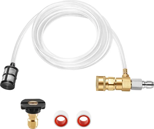 Miniatura 11 de PWACCS Inyector químico para lavadora a presión, kit de inyector aguas abajo con conectores de 3/8 pulgadas, 2-3 GPM, 3200 PSI