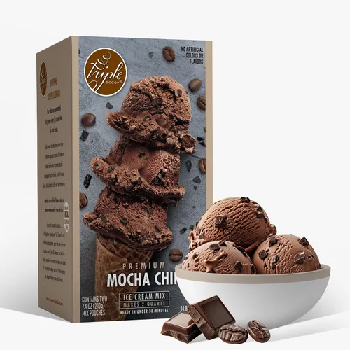 Miniatura 8 de Triple Scoop - Mezcla de helado prémium para hacer helados. Simple, fácil, delicioso. De mezcla gourmet a máquina en 5 minutos, hace 2 cuartos