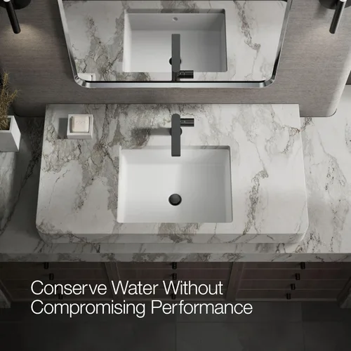 Miniatura 11 de Kohler 73050-7-BL Composed Grifo de lavabo de baño con mango cilíndrico, 1.2 gpm, negro mate
