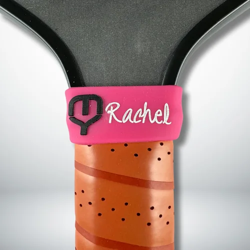 Miniatura 12 de Bandas de nombre de paleta de pickleball personalizadas, agarre de silicona personalizado, etiquetas de identificación de pickleball duraderas Verde