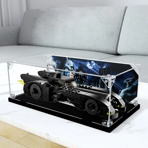 Miniatura 2 de Vitrina acrílica para Lego DC Batmobile: Batman vs. The Joker Chase 76224, caja de exhibición a prueba de polvo compatible con Lego (fondo