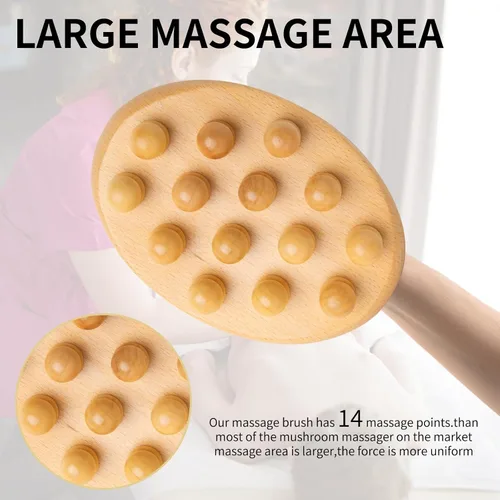 Miniatura 6 de Herramientas de masaje de terapia de madera, masajeador de drenaje linfático para moldear el cuerpo, kit de maderoterapia, masajeador de celulitis