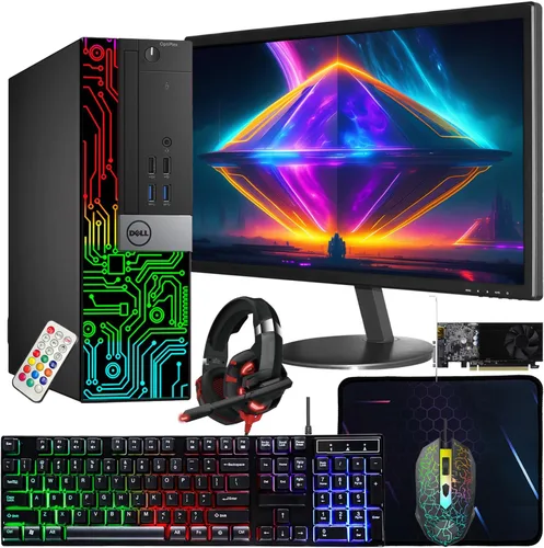 Miniatura 13 de Dell Escritorio para juegos OptiPlex 3060 SFF RGB, Intel Core i5-8500, 16GB RAM, 512GB NVMe, 1TB HDD, monitor HDMI de 22 pulgadas, GeForce GT 1030