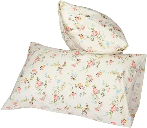 Miniatura 2 de Fundas de almohada para cama Queen, 100% algodón, diseño floral, transpirable, con cierre de sobre, 20 x 30 pulgadas