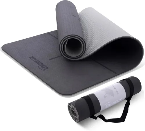 Miniatura 8 de UMINEUX Esterilla de yoga extra gruesa de 1/3 y 2/5 pulgadas antideslizante para mujeres, respetuosa con el medio ambiente, tapete de ejercicio