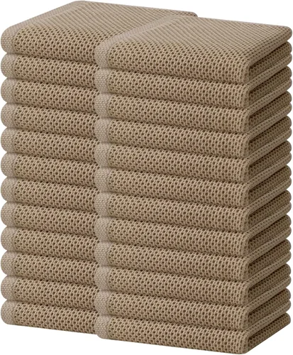 Miniatura 162 de Homaxy Paños de cocina de 100% algodón con tejido de gofre, ultra suaves, absorbentes, de secado rápido, 12 x 12 pulgadas, paquete de 6, amarillo