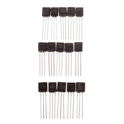 Miniatura 4 de BOJACK 15 valores 750 piezas A1015 C945 C1815 S8050 S8550 S9012 S9013 S9014 S9015 S9018 2N2222 2N3904 2N3906 2N5400 1 2N5 551 PNP NPN Power Kit
