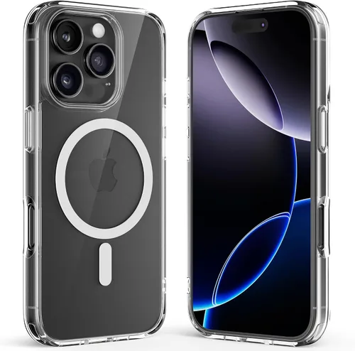 Miniatura 8 de Crystal Fit - Funda magnética transparente para iPhone 16, compatible con MagSafe, antiamarilleo, funda protectora delgada (para iPhone 16)