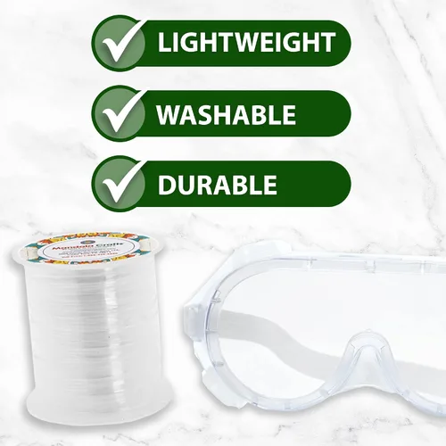 Miniatura 6 de Mandala Crafts 1/2 pulgada ligero y transparente elástico para coser – 33 yardas invisible transparente correas elásticas transparentes