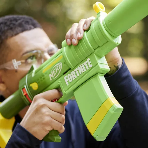 Miniatura 9 de Nerf Fortnite SMG-Zesty Elite - Pistola de dardos extraíble y barril, clip extraíble de 10 dardos, 10 dardos oficiales Nerf Elite