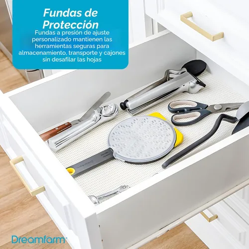 Miniatura 6 de Dreamfarm Juego de herramientas de cocina, Ograte & Ozest, rallador ultrafino de doble cara y zester autolimpiante con cubiertas a presión