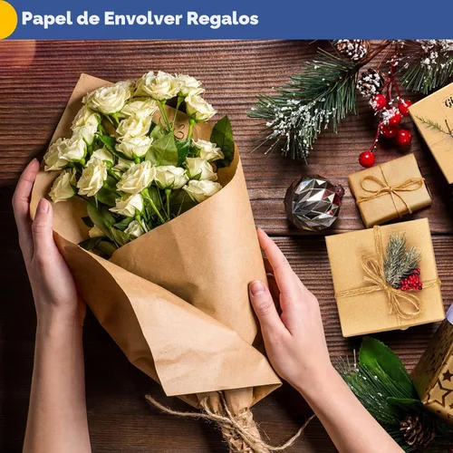 Miniatura 3 de Vanhench - Papel de estraza color marrón de 17.5 x 1200 pulgadas (100 pies), para artes y manualidades, para envolver regalos y flores, tablón