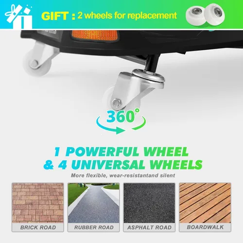 Miniatura 8 de Coche de deriva giratorio de 360 grados, Go Kart eléctrico de 24 V para niños con ruedas de repuesto, alta/baja velocidad, motor sin escobillas
