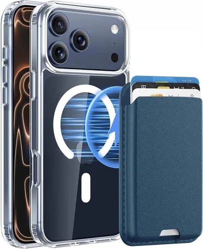 Miniatura 30 de Funda magnética para iPhone 12 Pro Max, cartera magnética desmontable con soporte para tarjetas, [compatible con MagSafe] grado militar, a prueba