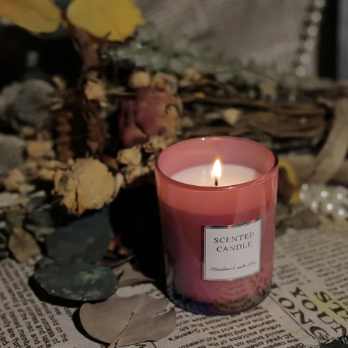Miniatura 4 de CandMak Tarros para velas, paquete de 6 recipientes de vidrio vacíos de 6 onzas, tarros a granel con tapas transparentes para hacer velas (6 colores)