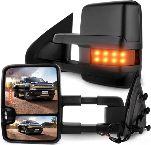 Miniatura 14 de SCITOO Espejos de remolque para Chevy Silverado 2014-2017 para GMC Sierra 1500 2015-2016 para Silverado para Sierra 2500HD 3500HD con control