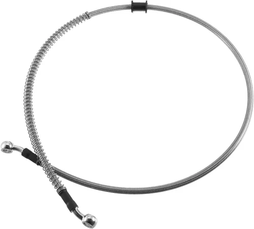 X AUTOHAUX 39.4 in AN3 M10 Línea de freno hidráulico para coche, manguera de aceite, 28 ° 28 ° acero inoxidable para coche, motocicleta, motocross,