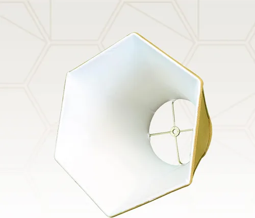 Miniatura 4 de Royal Designs BS-733W-13AGL - Lámpara hexagonal (2.0 x 5.1 x 3.5 in), color dorado