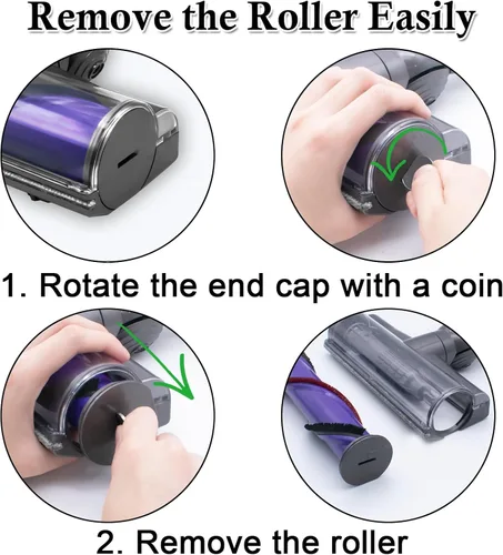 Miniatura 8 de Cabezal de limpieza de liberación rápida para aspiradoras Dyson V7 V8 V10 V11, cabezal de reemplazo eléctrico para pisos de madera dura y alfombras