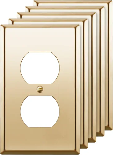 Miniatura 11 de ENERLITES Placa de pared de metal con salida dúplex para receptáculos, cubierta de salida de acero inoxidable, resistente a la corrosión