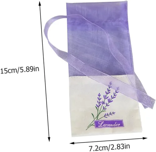 Miniatura 8 de 22 bolsas de muselina con lavanda seca para ambientador de armario, cajón, fragancia y bolsas