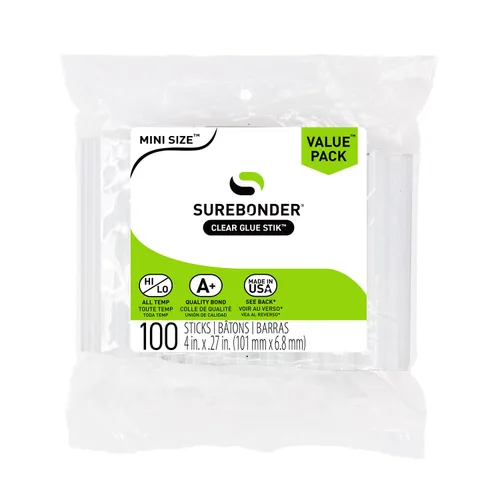 Miniatura 8 de Surebonder DT-100 pegamento pequeño en barra multiuso, fabricado en Estados Unidos, para toda temperatura, de 5/16" de largo y 4" de ancho, barras