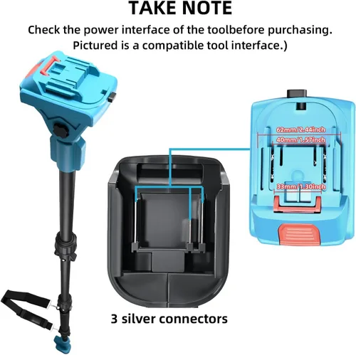 Miniatura 5 de solo sierra de poste extensible, correa de hombro (sin motosierra ni batería) Rotatable Pole14ft Max Reach, Tool-Free Installation, Compatible