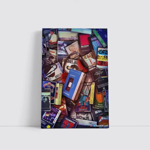 Miniatura 3 de La magia de los casetes y Sony Walkman: una inmersión en los años 80 retro - Impresión artística de pared, pintura para decoración del hogar
