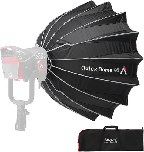 Aputure Quick Dome 90 Softbox Bowens Mount Diseño de liberación rápida para luz de estudio con bolsa de transporte Aputure Strom 400x 700x 1200x LS