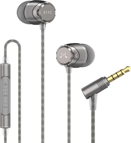 SoundMAGIC E11C - Auriculares con cable y micrófono, auriculares estéreo HiFi de alta fidelidad, auriculares intrauditivos con aislamiento de ruido,