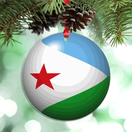 Miniatura 25 de Bandera de Cabo Verde, decoración para árbol de Navidad, bola 3D, recuerdo de la ciudad del país, adornos de Navidad personalizados, decoración