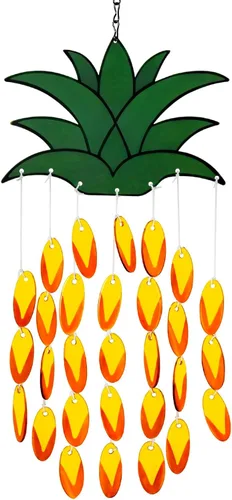 Miniatura 10 de X-PREK Campanillas de Viento de Pez de 21" para Exteriores, Campanillas de Viento de Cristal de Mar Azul Decoración de Jardín, Campanillas de Viento