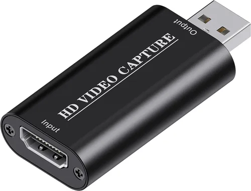 VIXLW Tarjeta de Captura de Video HDMI 4K, Tarjeta de Enlace de Cámara, Adaptador de Audio de Juego HDMI a USB 2.0, Dispositivo de Captura y