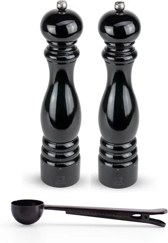 Miniatura 9 de Peugeot Paris u'Select - Juego de molinillo de sal y pimienta manual de 6 ajustes con cuchara de especias de acero inoxidable negro, fabricado
