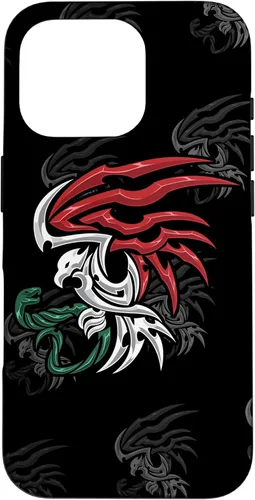 Miniatura 19 de iPhone 13 Bandera de México - Funda estilo tribal del escudo de armas mexicano